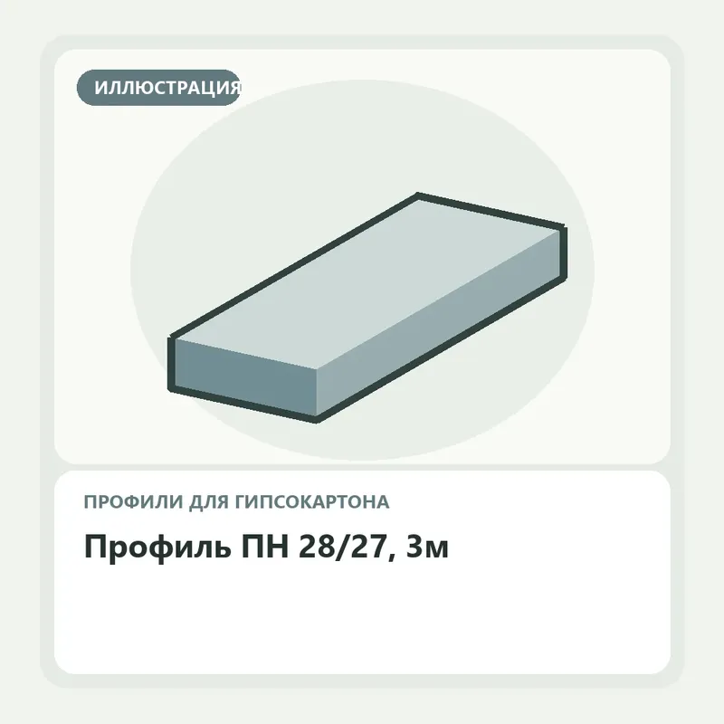Иллюстрация: Профиль ПН 28/27, 3м