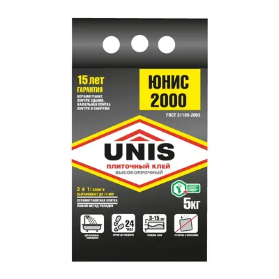 Клей д/плитки UNIS 2000 (5 кг)